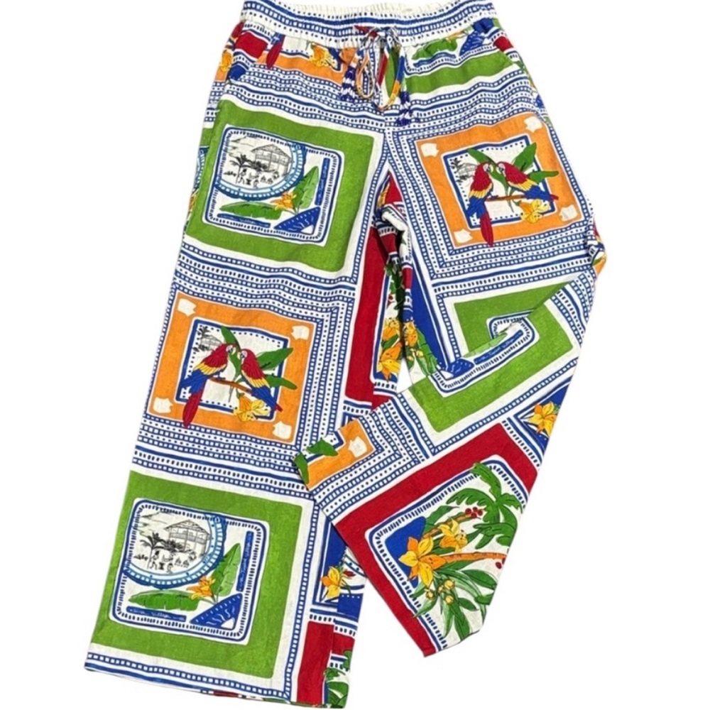 **NWOT** Joie Multicolor Graphic Print Linen blend Pants